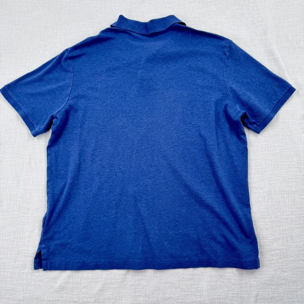 Polo Ralph Lauren Mens XL Classic Fit Blue Heather Short Sleeve Cotton Polo